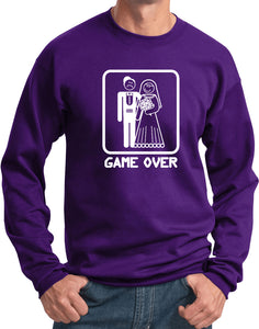 Game Over Sweatshirt White Print - Yoga Clothing for You