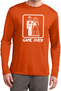 Game Over Competitor Long Sleeve White Print - Yoga Clothing for You