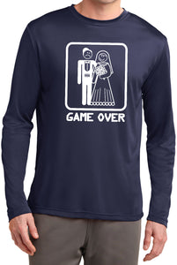 Game Over Competitor Long Sleeve White Print - Yoga Clothing for You