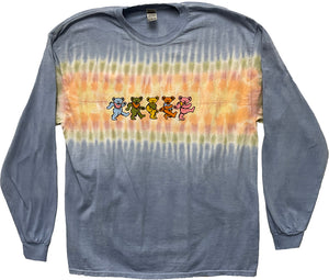 Grateful Dead Bear Track Tie Dye Long Sleeve Shirt