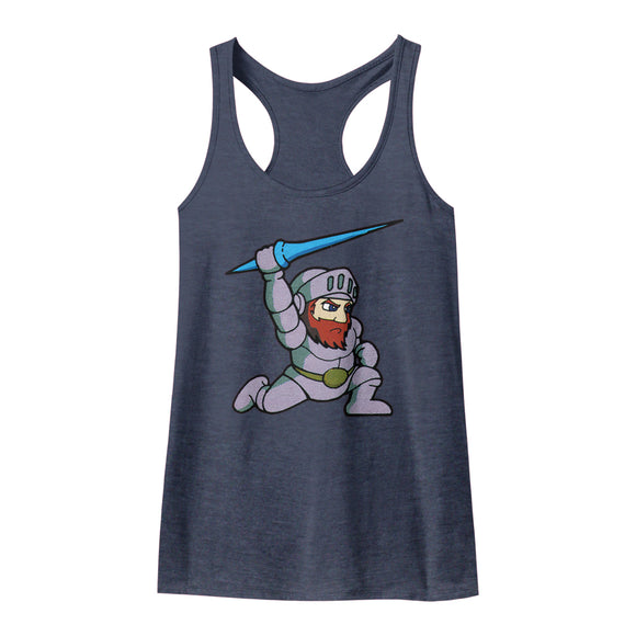 Ghosts 'n Goblins Ladies Racerback Tanktop Arthur Indigo Tank - Yoga Clothing for You