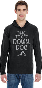 It's Time to Get Down, Dog Pigment Hoodie Yoga Tee Shirt - Yoga Clothing for You