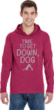 It's Time to Get Down, Dog Pigment Hoodie Yoga Tee Shirt - Yoga Clothing for You