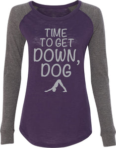It's Time to Get Down, Dog Preppy Patch Yoga Tee - Yoga Clothing for You