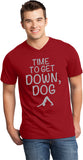It's Time to Get Down, Dog Important V-neck Yoga Tee Shirt - Yoga Clothing for You