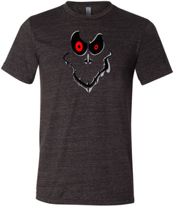 Halloween T-shirt Ghost Face Tri Blend Tee - Yoga Clothing for You