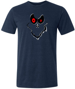 Halloween T-shirt Ghost Face Tri Blend Tee - Yoga Clothing for You