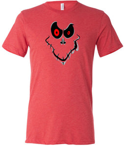 Halloween T-shirt Ghost Face Tri Blend Tee - Yoga Clothing for You