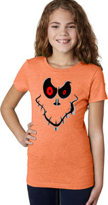 Girls Halloween T-shirt Ghost Face - Yoga Clothing for You