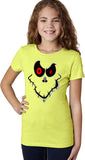 Girls Halloween T-shirt Ghost Face - Yoga Clothing for You