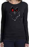 Ladies Halloween T-shirt Ghost Face Long Sleeve - Yoga Clothing for You