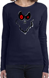 Ladies Halloween T-shirt Ghost Face Long Sleeve - Yoga Clothing for You