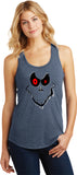 Ladies Halloween Tank Top Ghost Face Racerback - Yoga Clothing for You