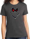 Ladies Halloween T-shirt Ghost Face Tee - Yoga Clothing for You