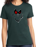 Ladies Halloween T-shirt Ghost Face Tee - Yoga Clothing for You