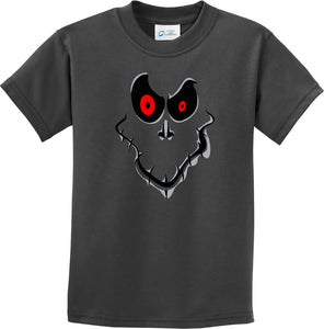 Kids Halloween T-shirt Ghost Face Youth Tee - Yoga Clothing for You