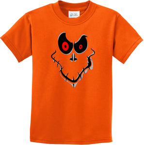 Kids Halloween T-shirt Ghost Face Youth Tee - Yoga Clothing for You