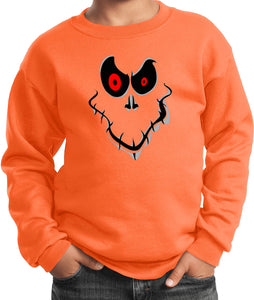 Kids Halloween Sweatshirt Ghost Face - Yoga Clothing for You