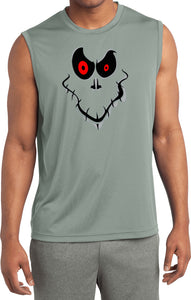 Halloween T-shirt Ghost Face Sleeveless Competitor Tee - Yoga Clothing for You