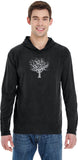 Grey Tree of Life Heavyweight Pigment Hoodie Yoga Tee - Yoga Clothing for You