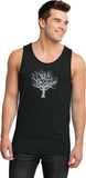 Grey Tree of Life 100% Cotton Ringer Yoga Tank Top - Yoga Clothing for You