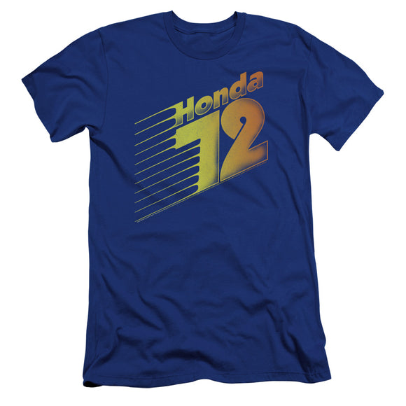 Honda Premium Canvas T-Shirt '72 Text Gradient Royal Tee - Yoga Clothing for You