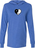 Yin Yang Heart Lightweight Yoga Hoodie Tee Shirt - Yoga Clothing for You