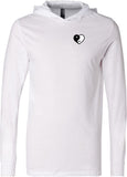 Yin Yang Heart Pocket Print Lightweight Yoga Hoodie Tee - Yoga Clothing for You