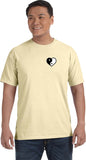 Yin Yang Heart Pocket Print Pigment Dye Yoga Tee Shirt - Yoga Clothing for You