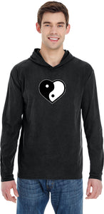 Yin Yang Heart Pigment Hoodie Yoga Tee Shirt - Yoga Clothing for You