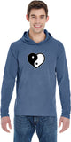 Yin Yang Heart Pigment Hoodie Yoga Tee Shirt - Yoga Clothing for You