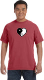 Yin Yang Heart Pigment Dye Yoga Tee Shirt - Yoga Clothing for You