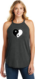 Yin Yang Heart Triblend Yoga Rocker Tank Top - Yoga Clothing for You