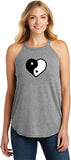 Yin Yang Heart Triblend Yoga Rocker Tank Top - Yoga Clothing for You