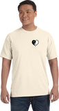 Yin Yang Heart Pocket Print Pigment Dye Yoga Tee Shirt - Yoga Clothing for You