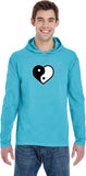 Yin Yang Heart Pigment Hoodie Yoga Tee Shirt - Yoga Clothing for You