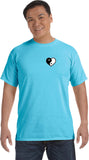 Yin Yang Heart Pocket Print Pigment Dye Yoga Tee Shirt - Yoga Clothing for You