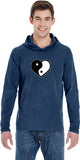 Yin Yang Heart Pigment Hoodie Yoga Tee Shirt - Yoga Clothing for You