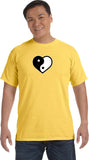 Yin Yang Heart Pigment Dye Yoga Tee Shirt - Yoga Clothing for You