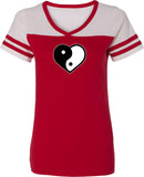 Yin Yang Heart Powder Puff Yoga Tee Shirt - Yoga Clothing for You