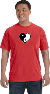 Yin Yang Heart Pigment Dye Yoga Tee Shirt - Yoga Clothing for You