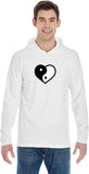 Yin Yang Heart Pigment Hoodie Yoga Tee Shirt - Yoga Clothing for You