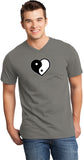 Yin Yang Heart Important V-neck Yoga Tee Shirt - Yoga Clothing for You