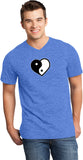 Yin Yang Heart Important V-neck Yoga Tee Shirt - Yoga Clothing for You