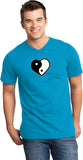 Yin Yang Heart Important V-neck Yoga Tee Shirt - Yoga Clothing for You