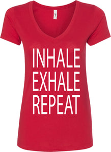Inhale Exhale Repeat Ideal V-neck Yoga Tee Shirt - Yoga Clothing for You