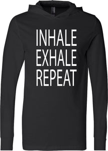 Inhale Exhale Repeat Lightweight Yoga Hoodie Tee Shirt - Yoga Clothing for You