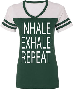 Inhale Exhale Repeat Powder Puff Yoga Tee Shirt - Yoga Clothing for You