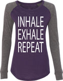 Inhale Exhale Repeat Preppy Patch Yoga Tee Shirt - Yoga Clothing for You