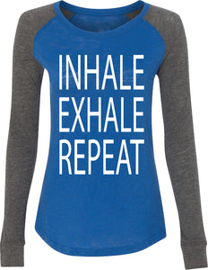 Inhale Exhale Repeat Preppy Patch Yoga Tee Shirt - Yoga Clothing for You